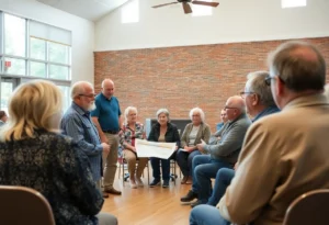 Residents discussing zoning changes in South Dallas