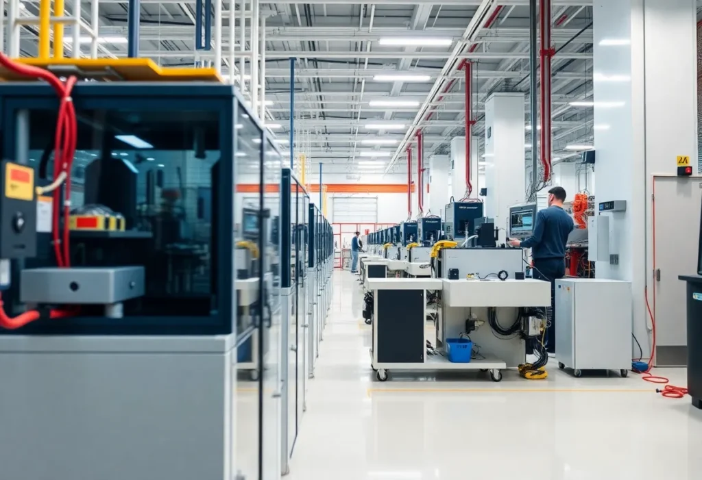 Modern semiconductor manufacturing plant