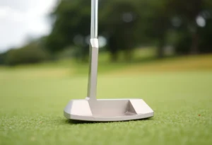 Tour 3 Putter from Sugarloaf Social Club and Makino on a golf green