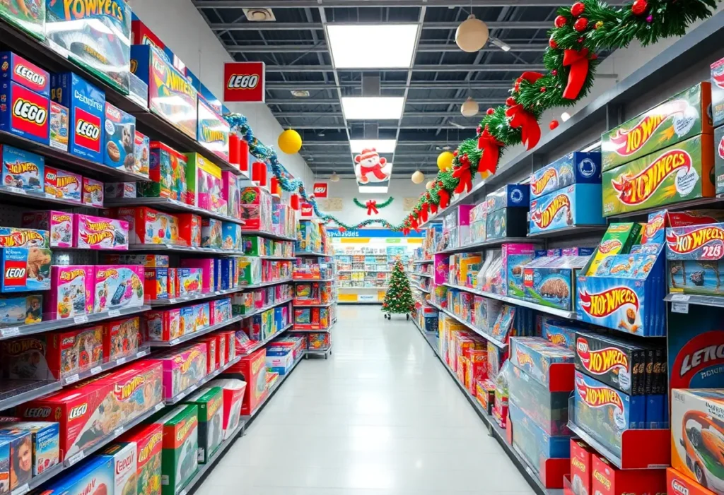 Toys R Us store featuring colorful toy displays