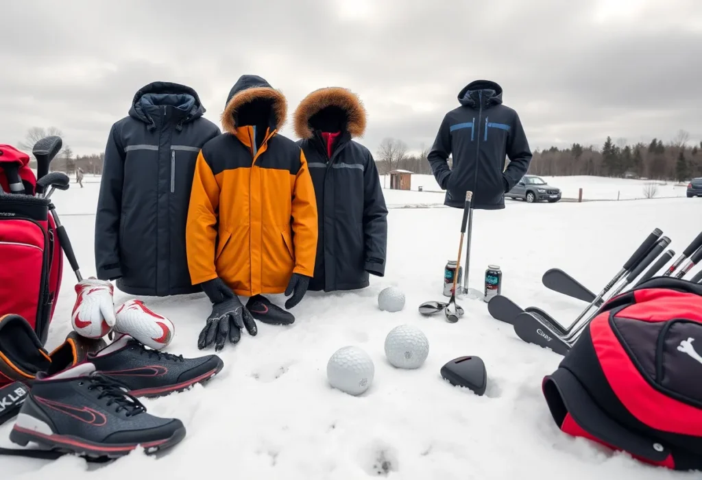 golfers enjoying a winter round of golf