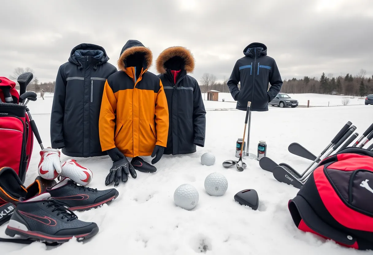 golfers enjoying a winter round of golf