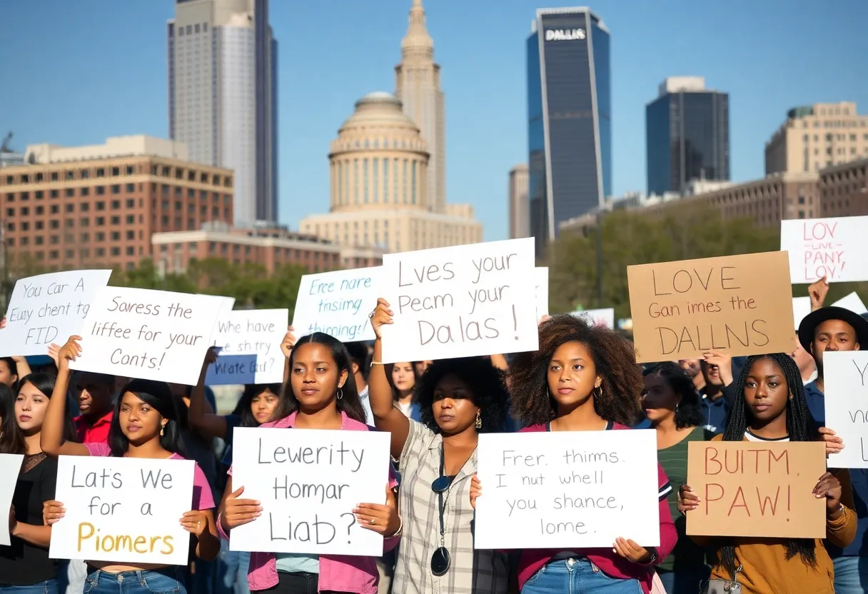 Community members gathering in support of a local leader facing deportation