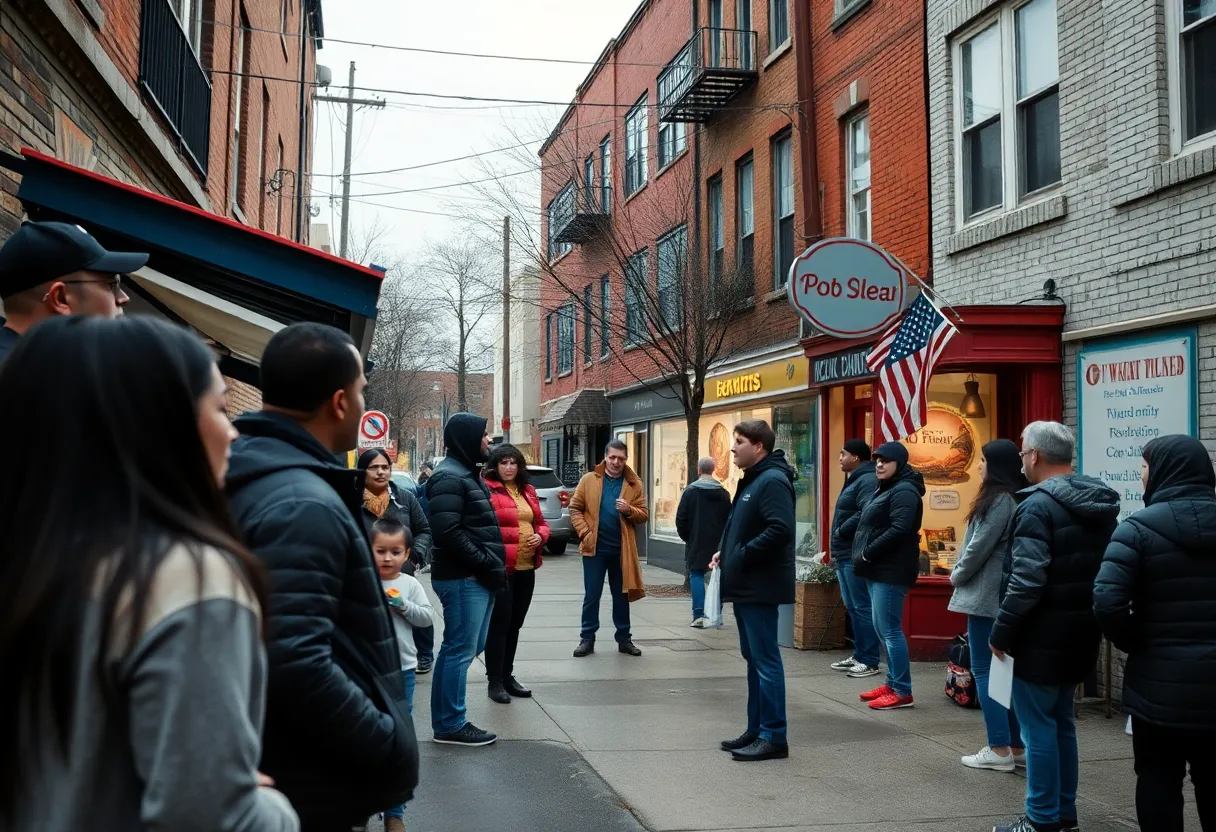 Community members gathering in the Kessler Stevens neighborhood