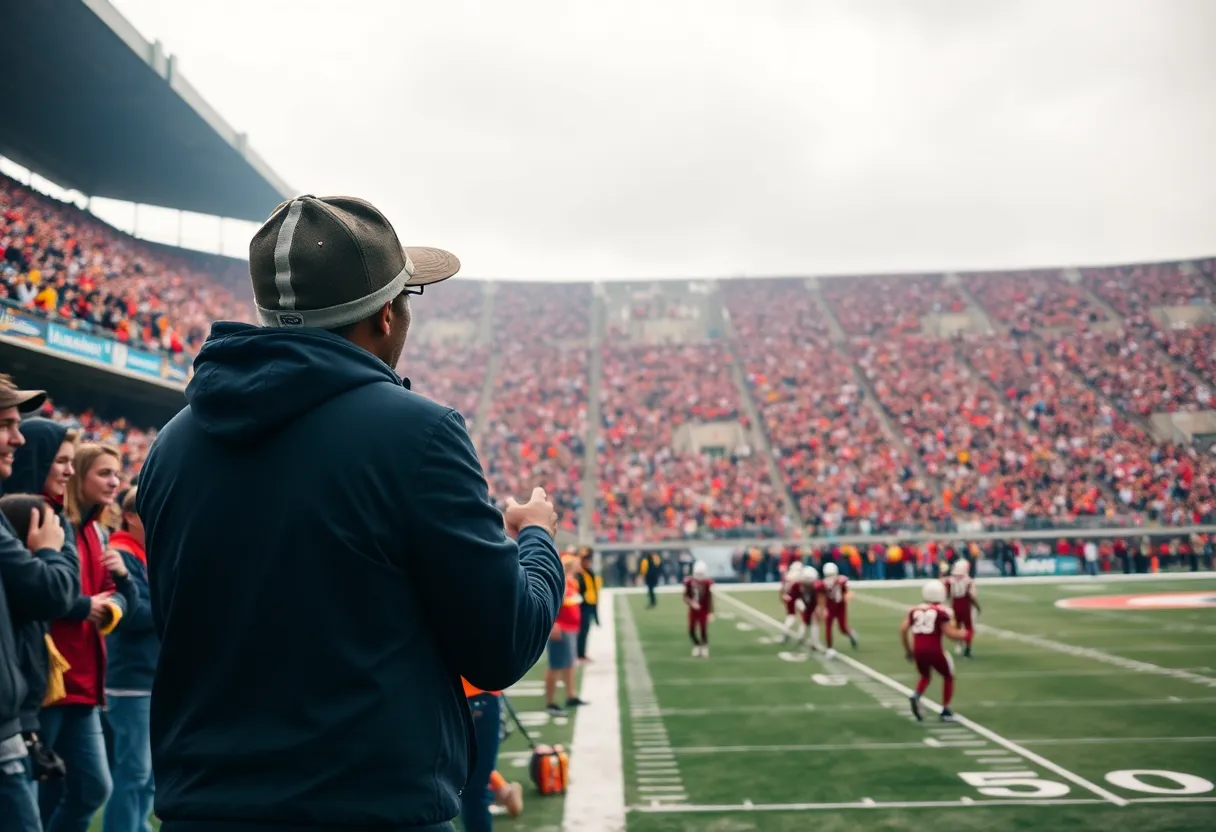 Dallas Cowboys game against Kansas City Chiefs with fans in the stadium.