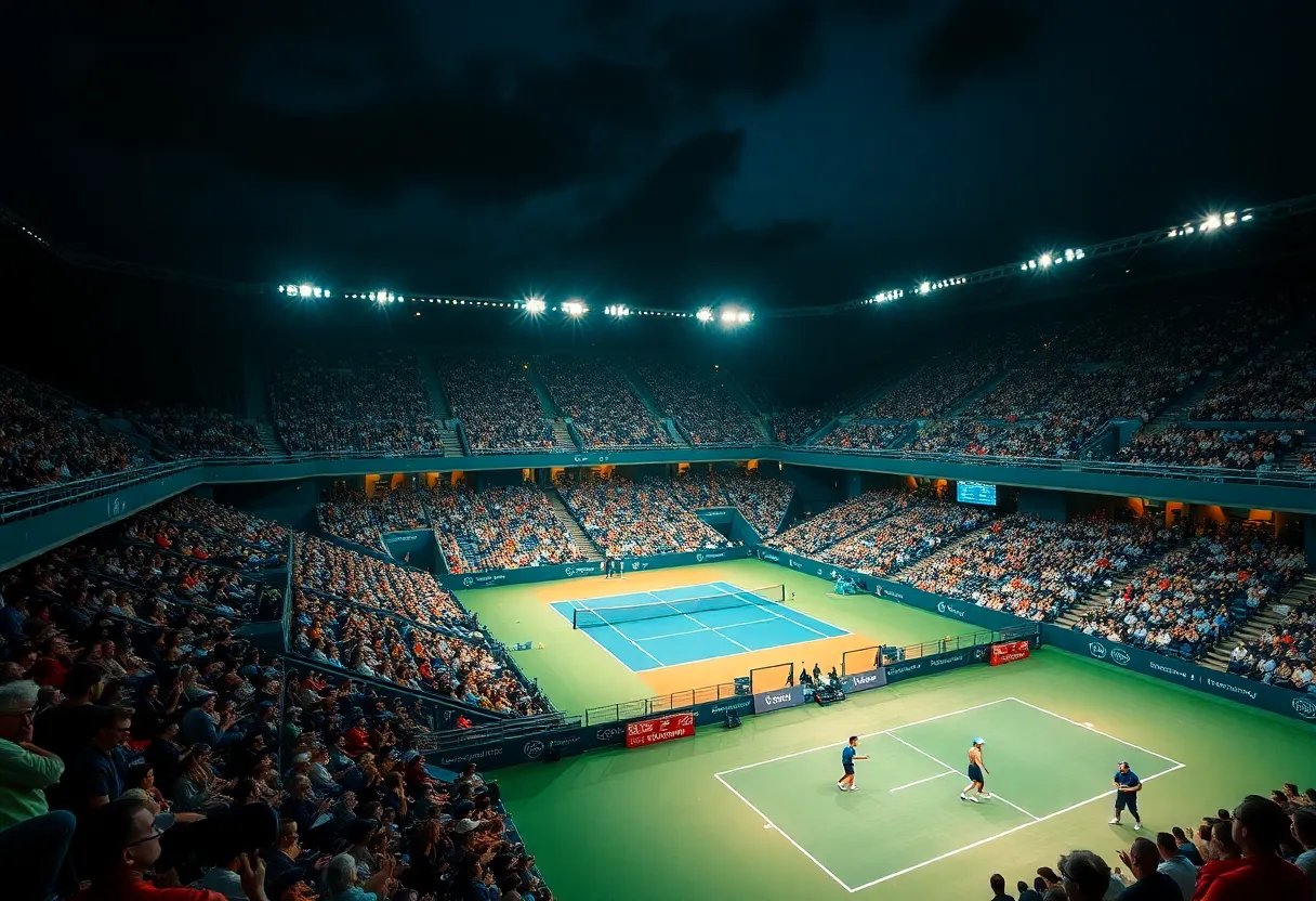 2026 Dallas Open Exhibition Match with tennis players in action