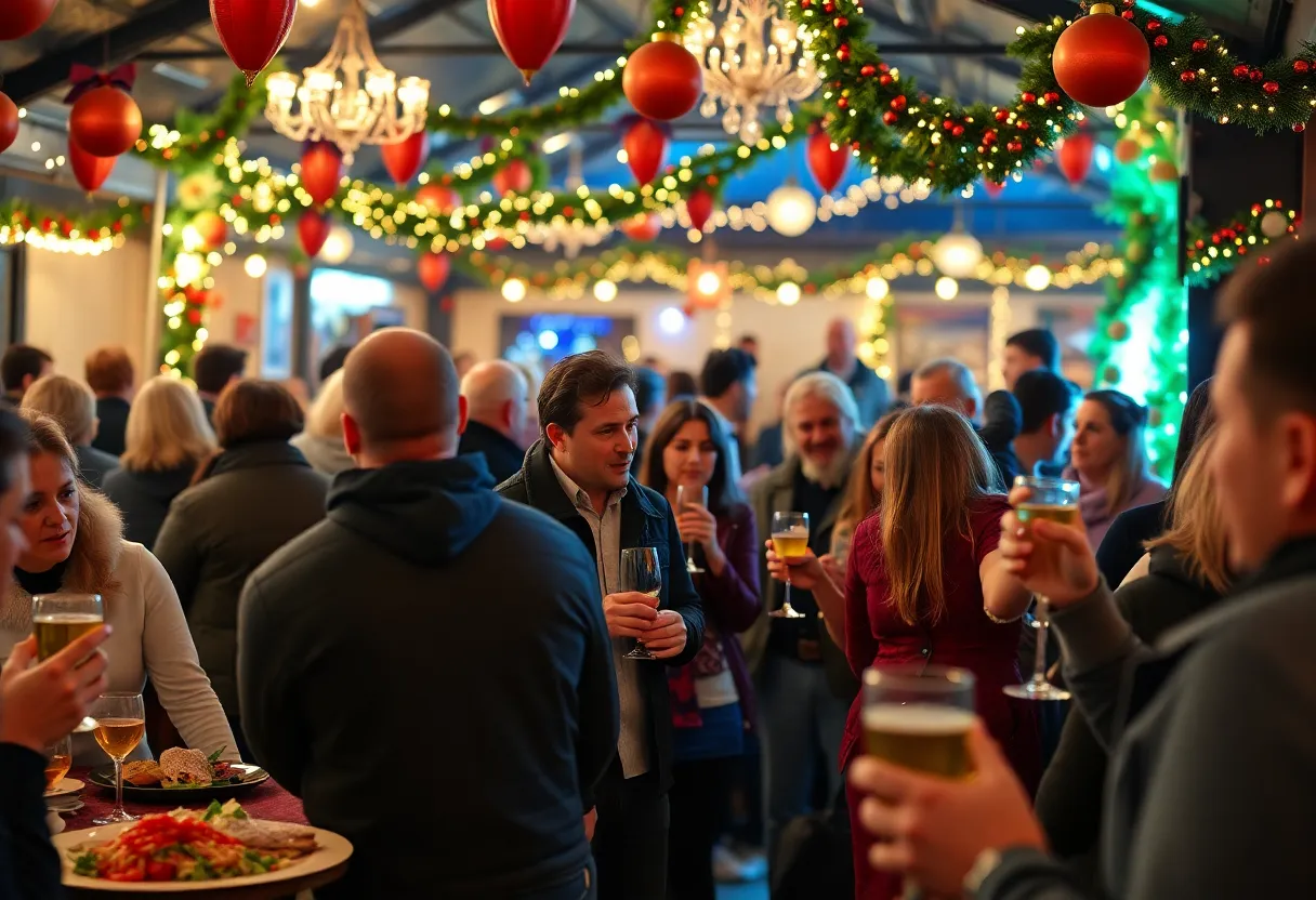 Guests enjoying the Eataly Holiday Extravaganza in Dallas