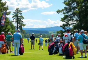 Golfers participating in the Florida Thoroughbred Golf Tournament