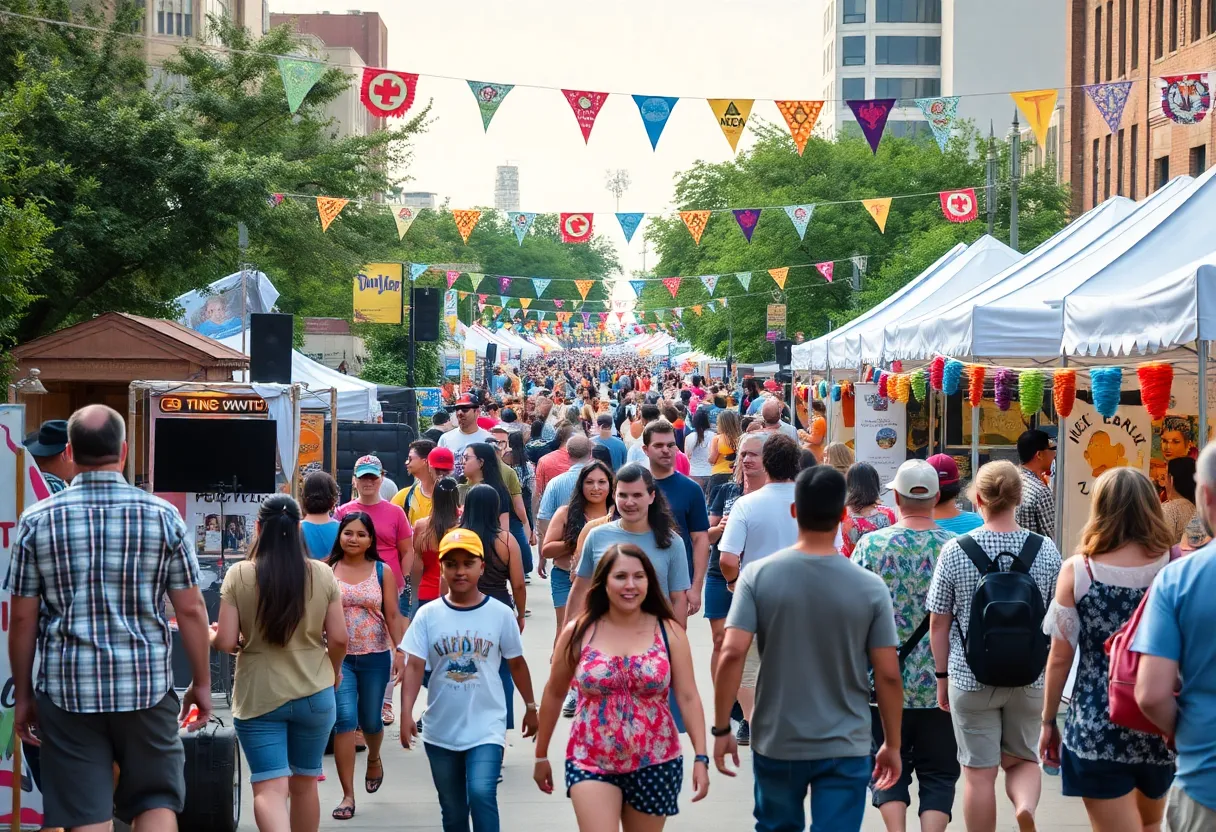 Participants enjoying a cultural festival in Fort Worth, Texas