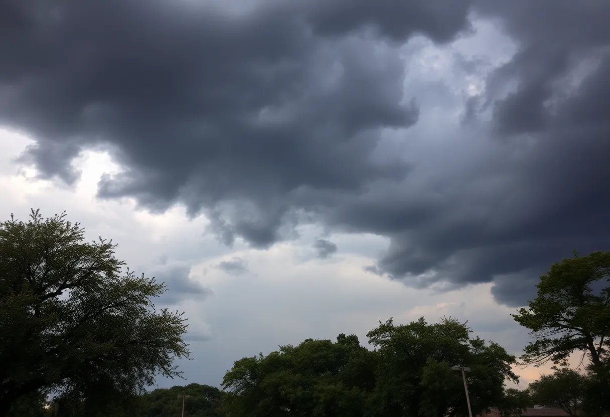 Stormy weather over Fort Worth, Texas