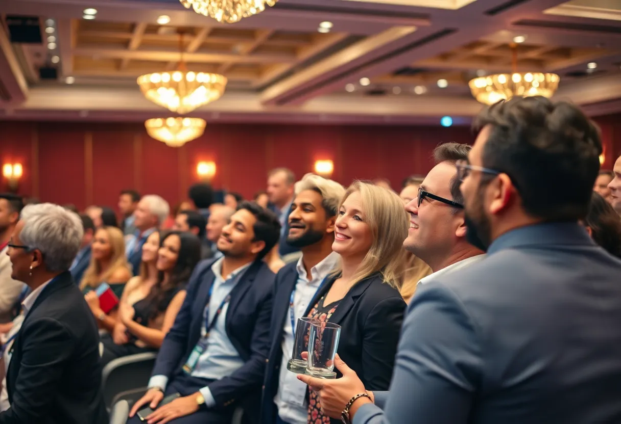 HighLevel team celebrating at the Dallas 100 Awards.