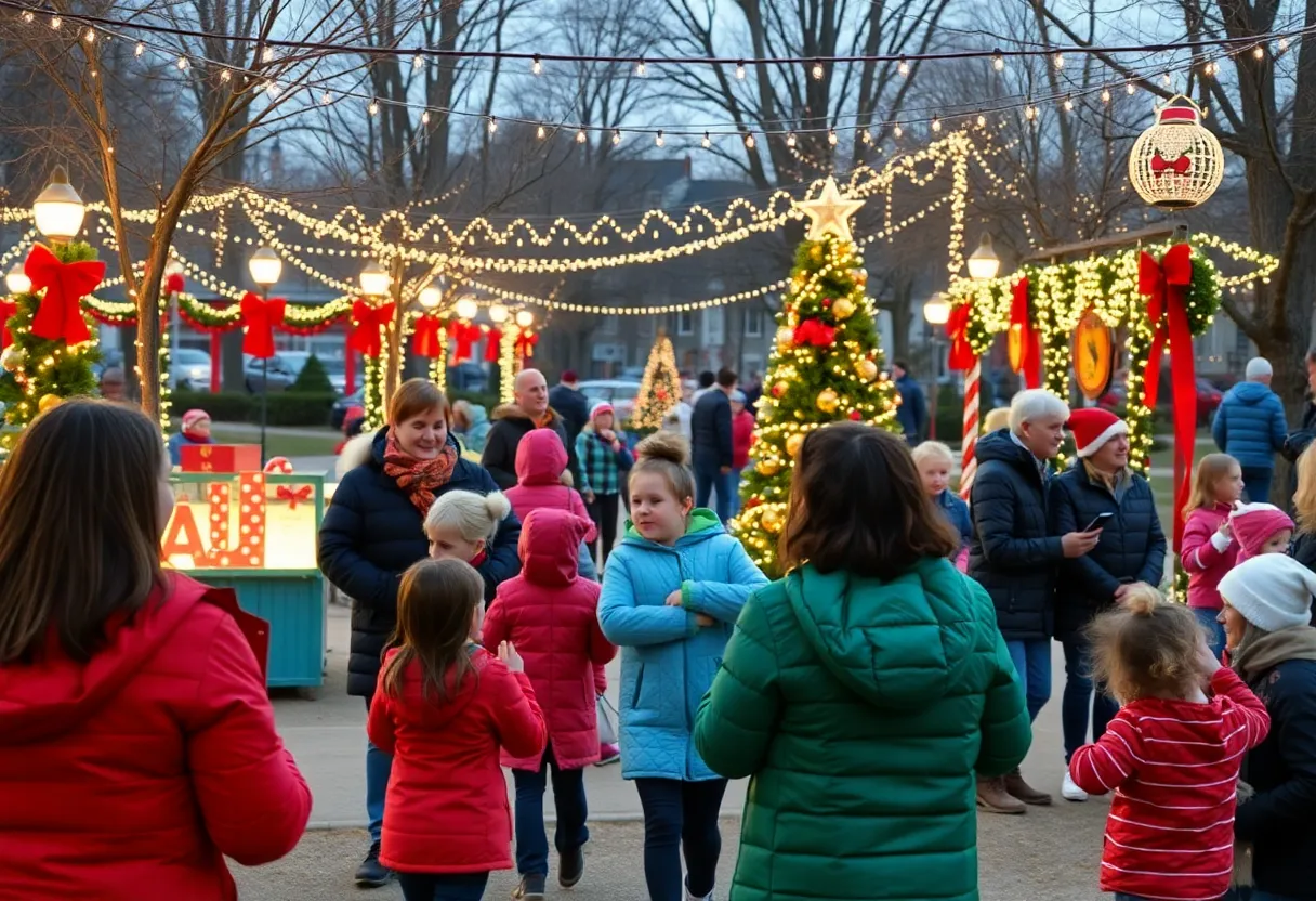 Community members enjoying holiday events in Grapevine.