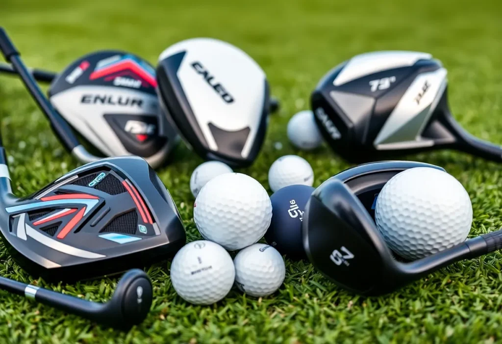 New golf equipment including drivers and golf balls for 2026