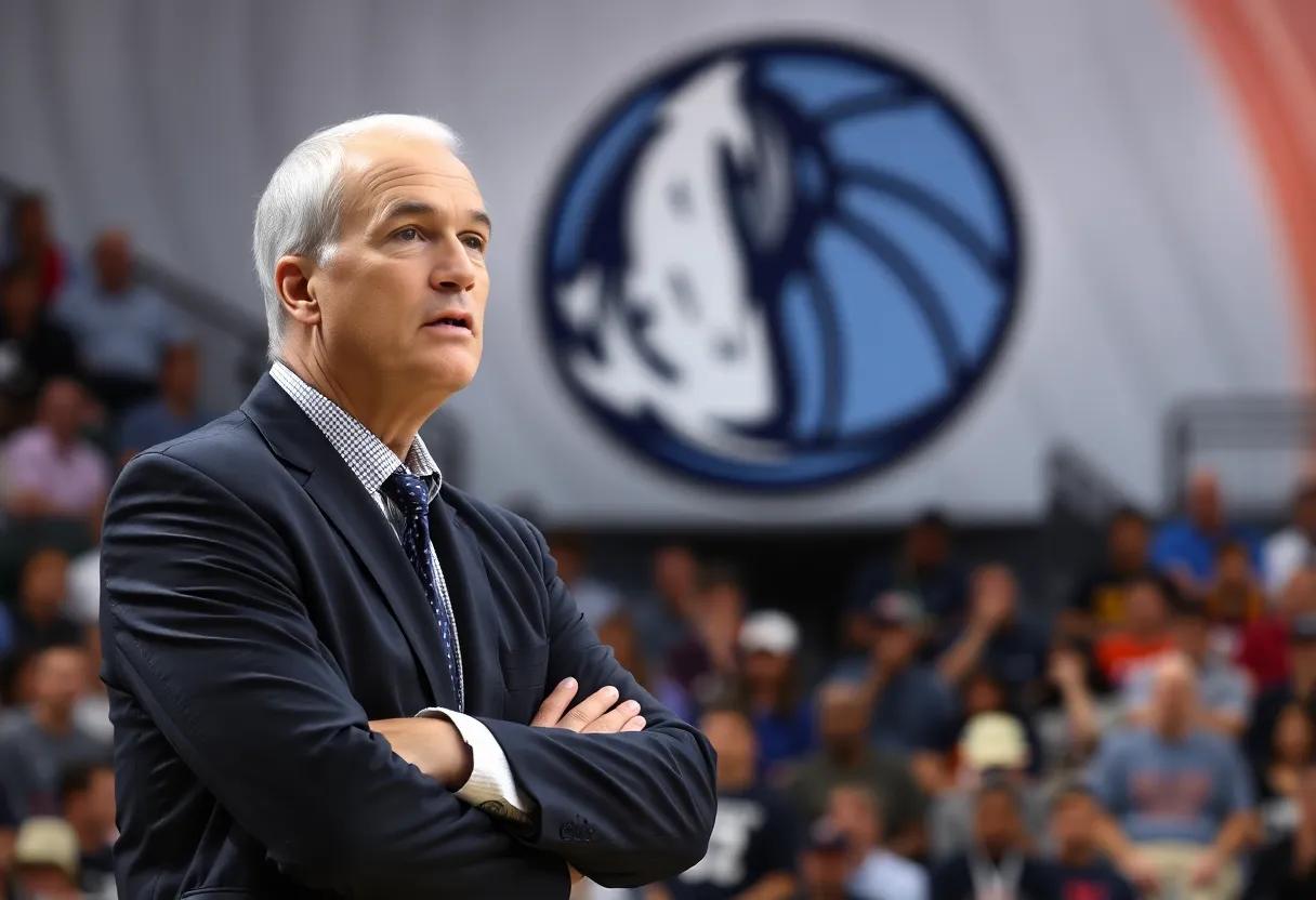 Dallas Mavericks coach reviewing team performance and trade options.