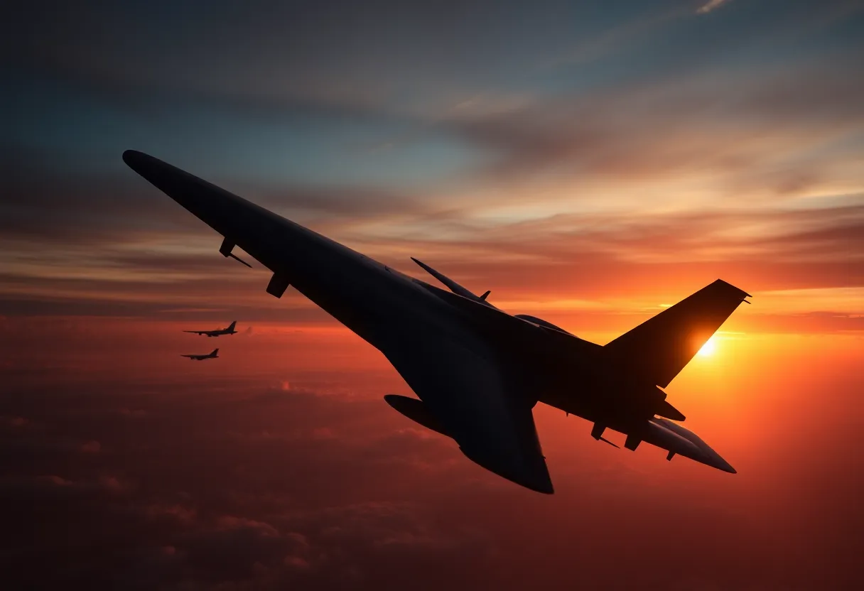 Military aircraft flying in Venezuelan airspace