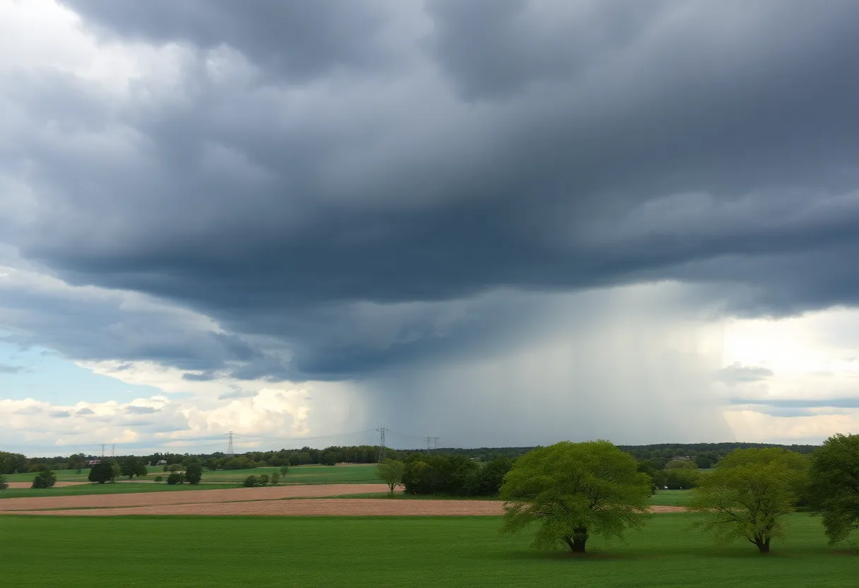 North Texas landscape showing weather changes for Thanksgiving