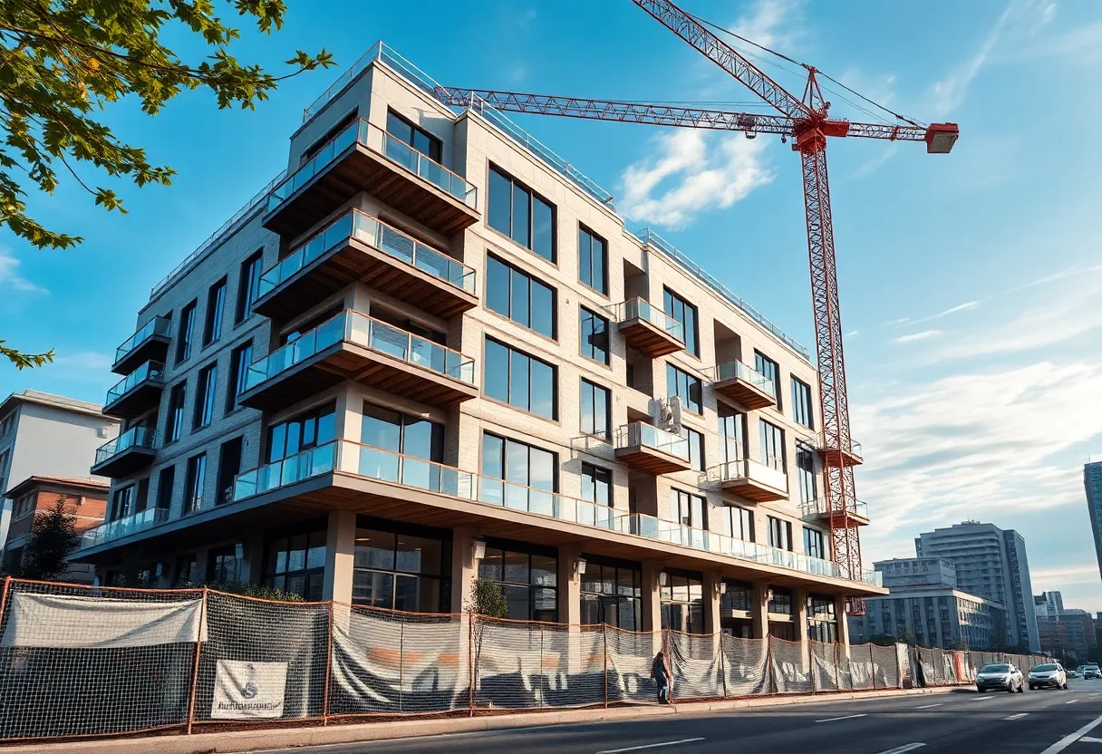 Construction of Premier at Midtown in Dallas