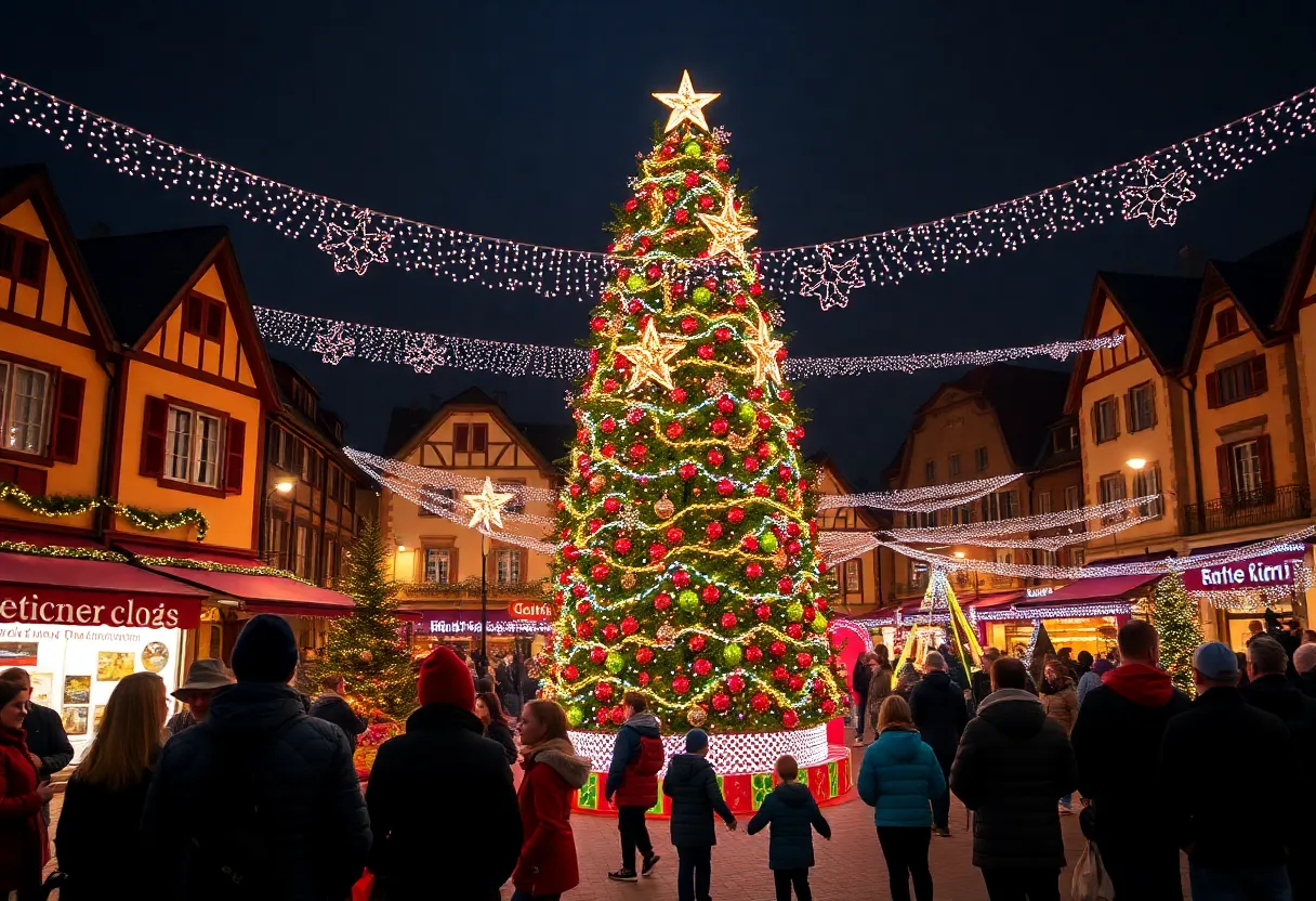 Families celebrating at Southlake's Home for the Holidays event