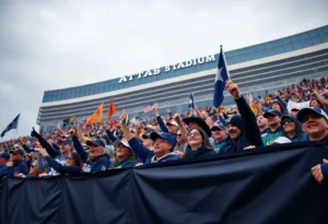 Fans at the Dallas Cowboys Thanksgiving NFL game
