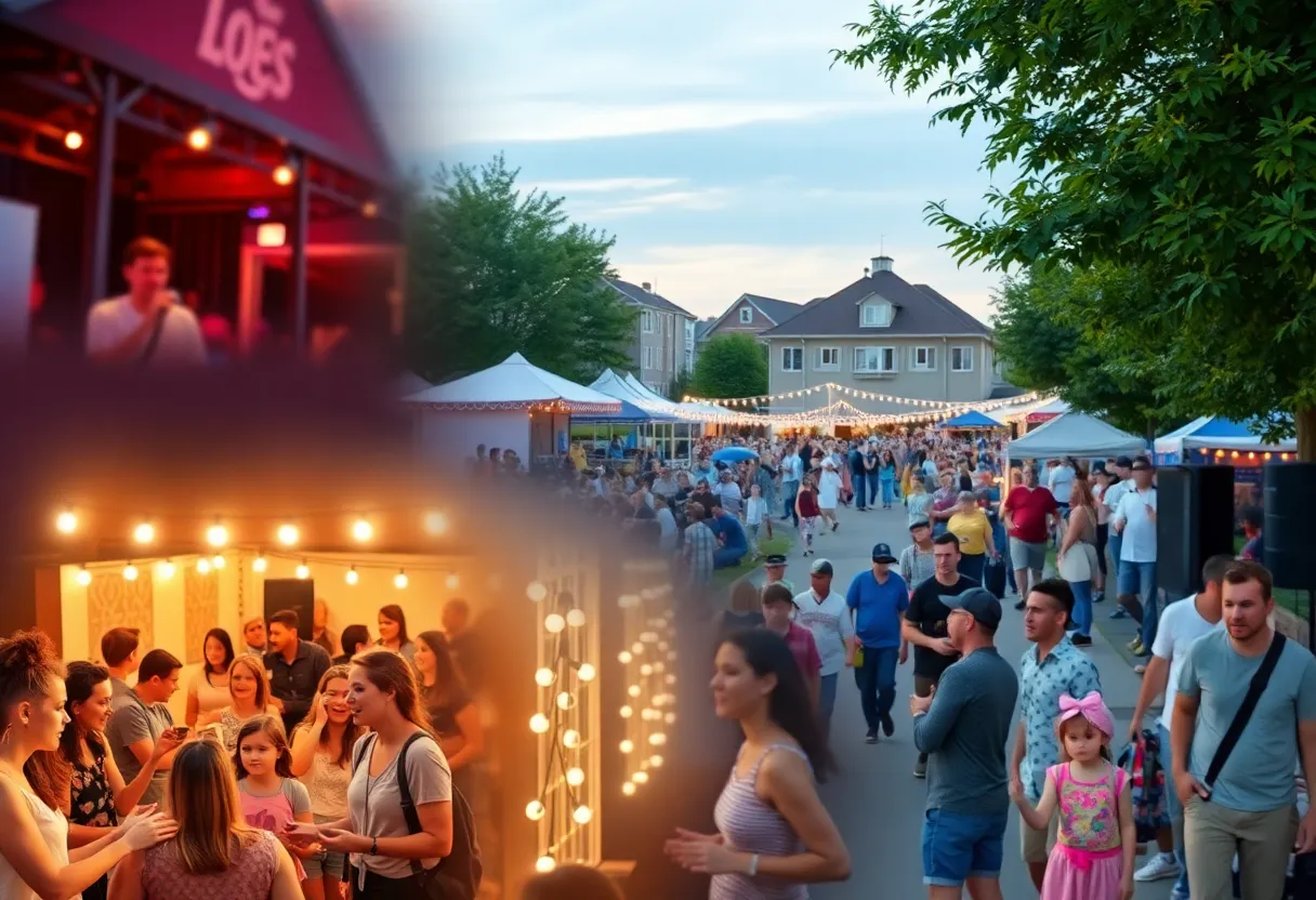 Collage of community events in Plano, Frisco, McKinney featuring concerts and outdoor festivals.