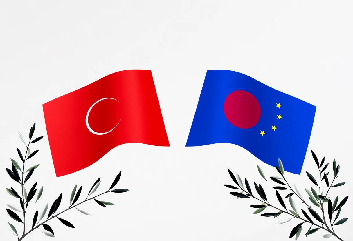 Symbolic image depicting diplomatic discussions for peace