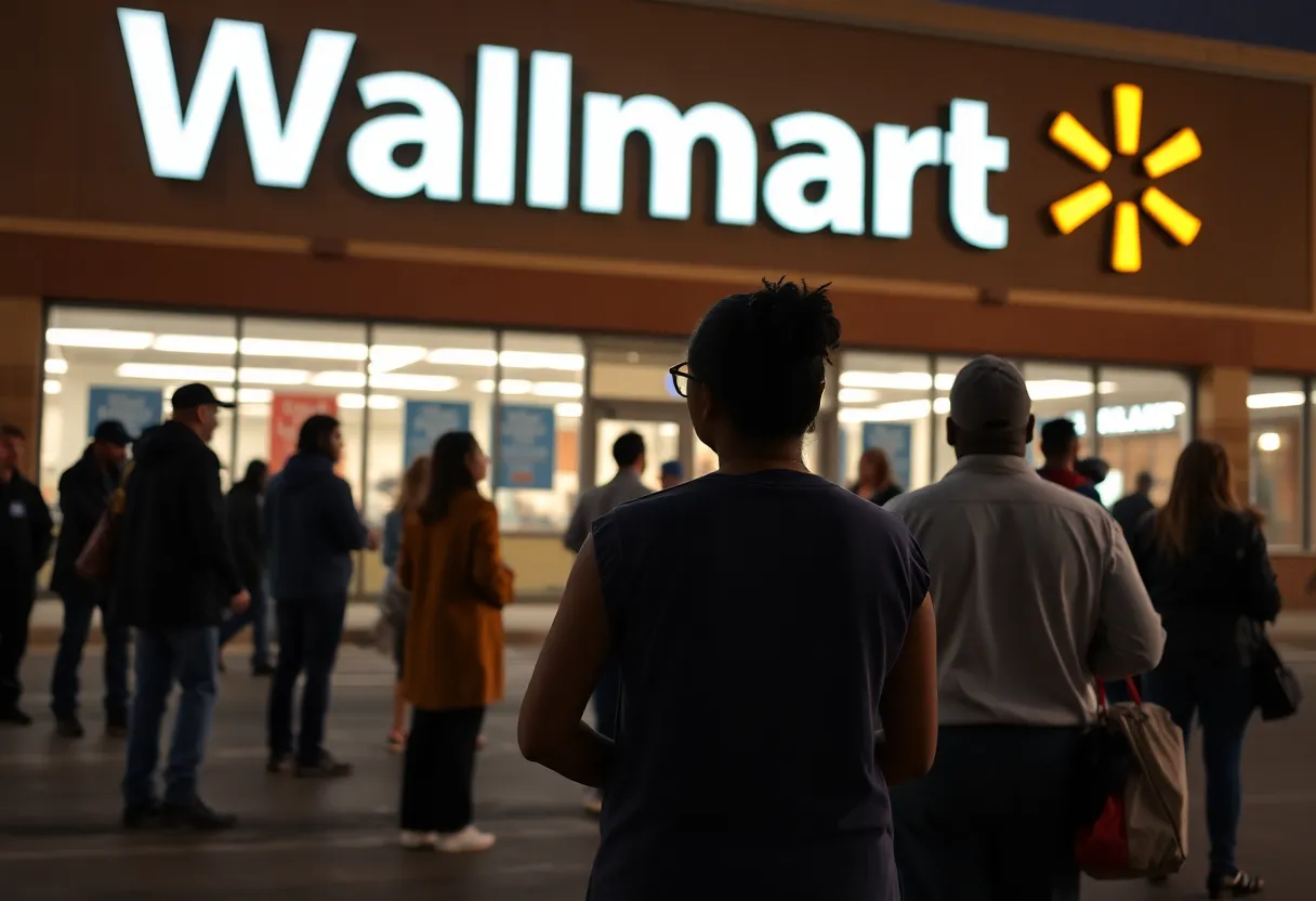 Scene outside Walmart in Dallas after shooting incident