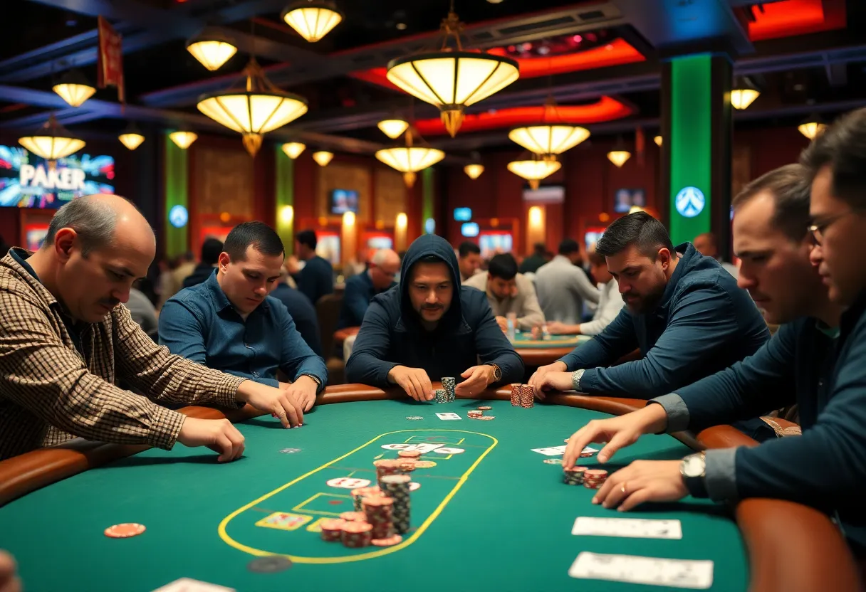 Players at a Texas poker tournament