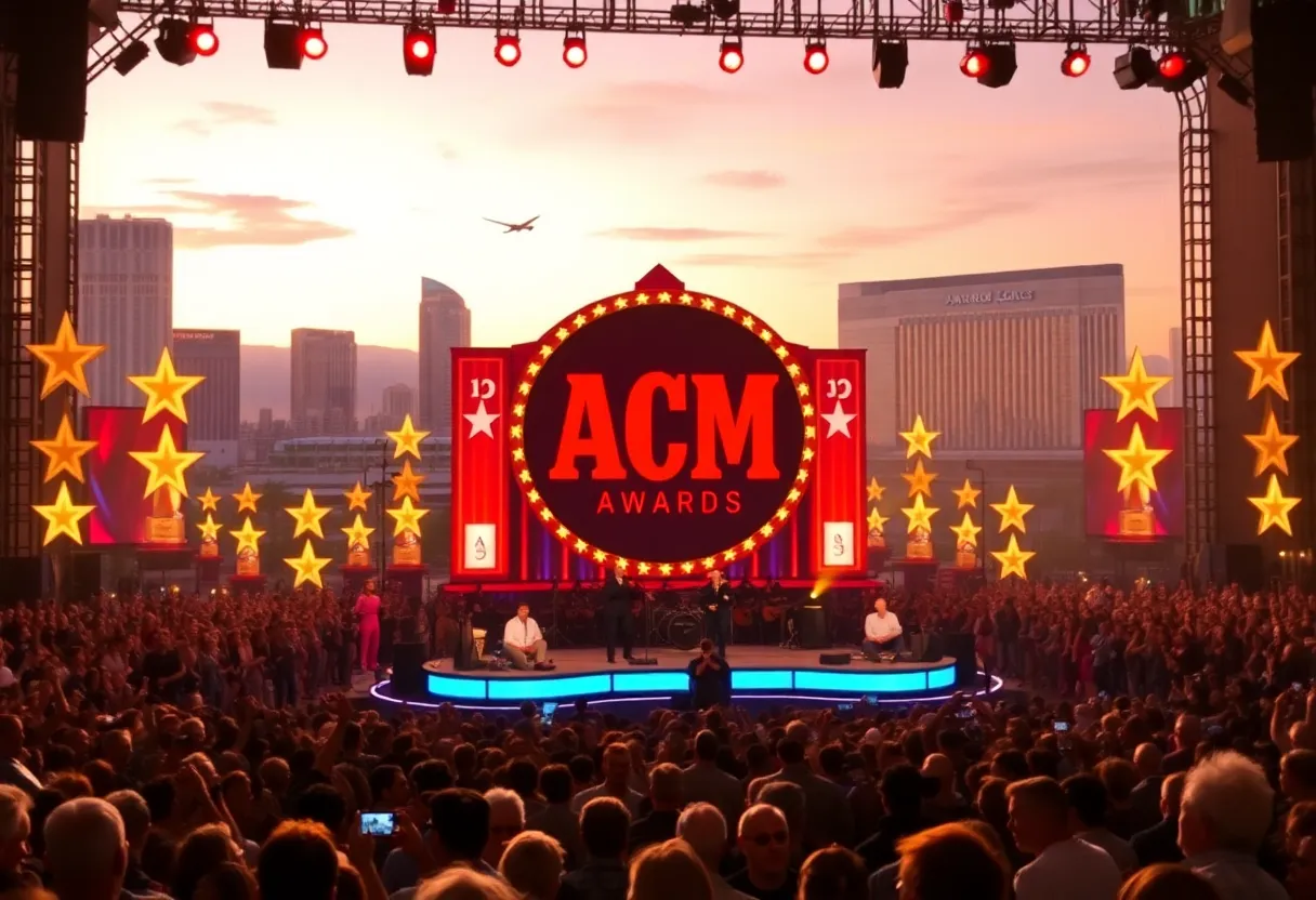 Audience celebrating at the ACM Awards event.