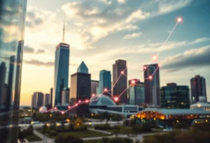 Visual representation of Adobe's financial growth and technology innovation in Dallas