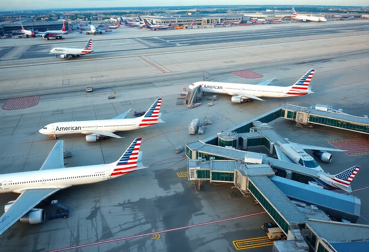 American Airlines aircraft at O'Hare International Airport