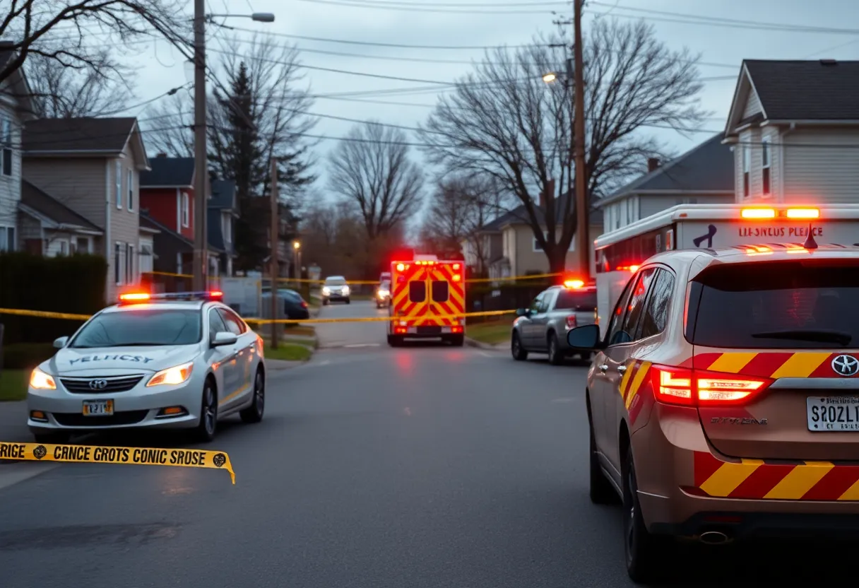 Police presence at a shooting scene in Arlington, Texas