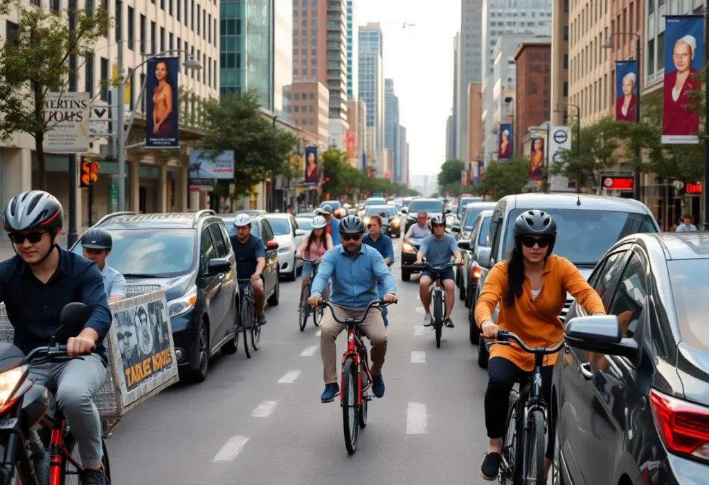 Traffic congestion in Austin with digital content engagement