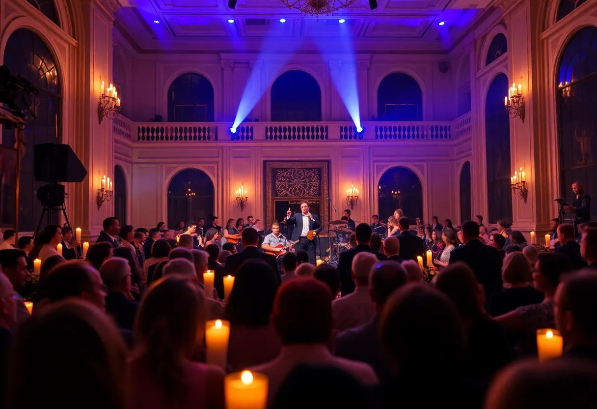 Musicians performing at a candlelight concert in Dallas