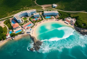 Concept design of Cannon Beach Surf Resort with surf lagoon