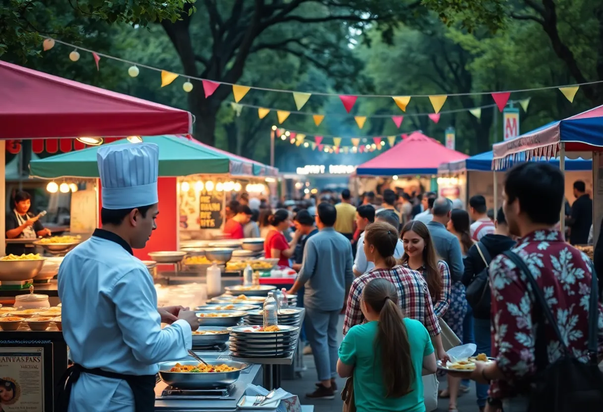 Crowd enjoying the Chefs for Farmers Food & Wine Festival in Dallas