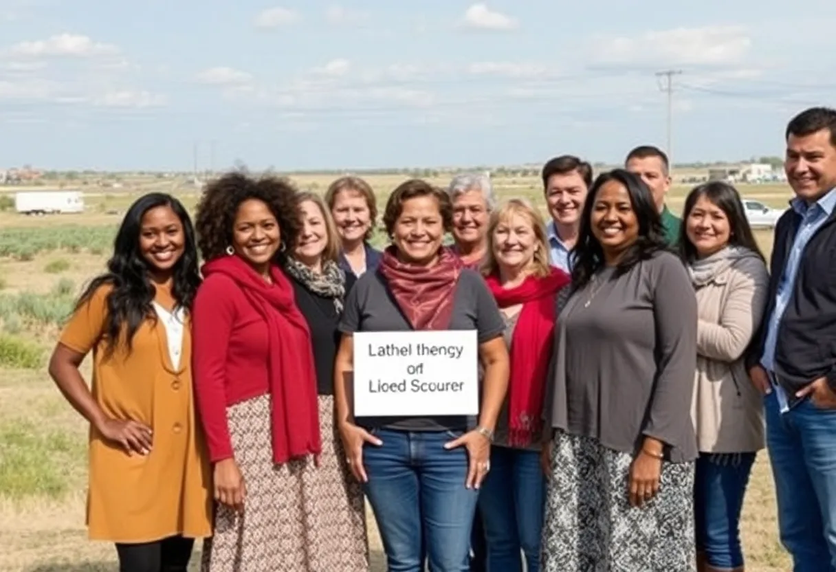 Diverse individuals representing community advocacy in Amarillo