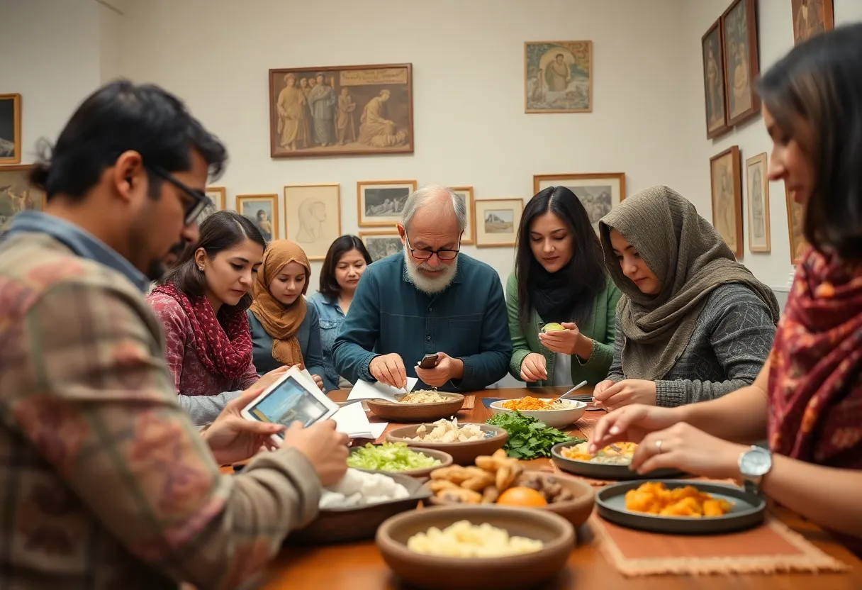 Participants engaging in a community archiving workshop at the Museum of Asian Texans.
