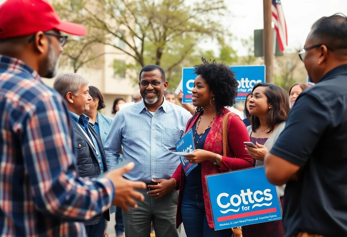 Residents of Dallas discussing local political issues