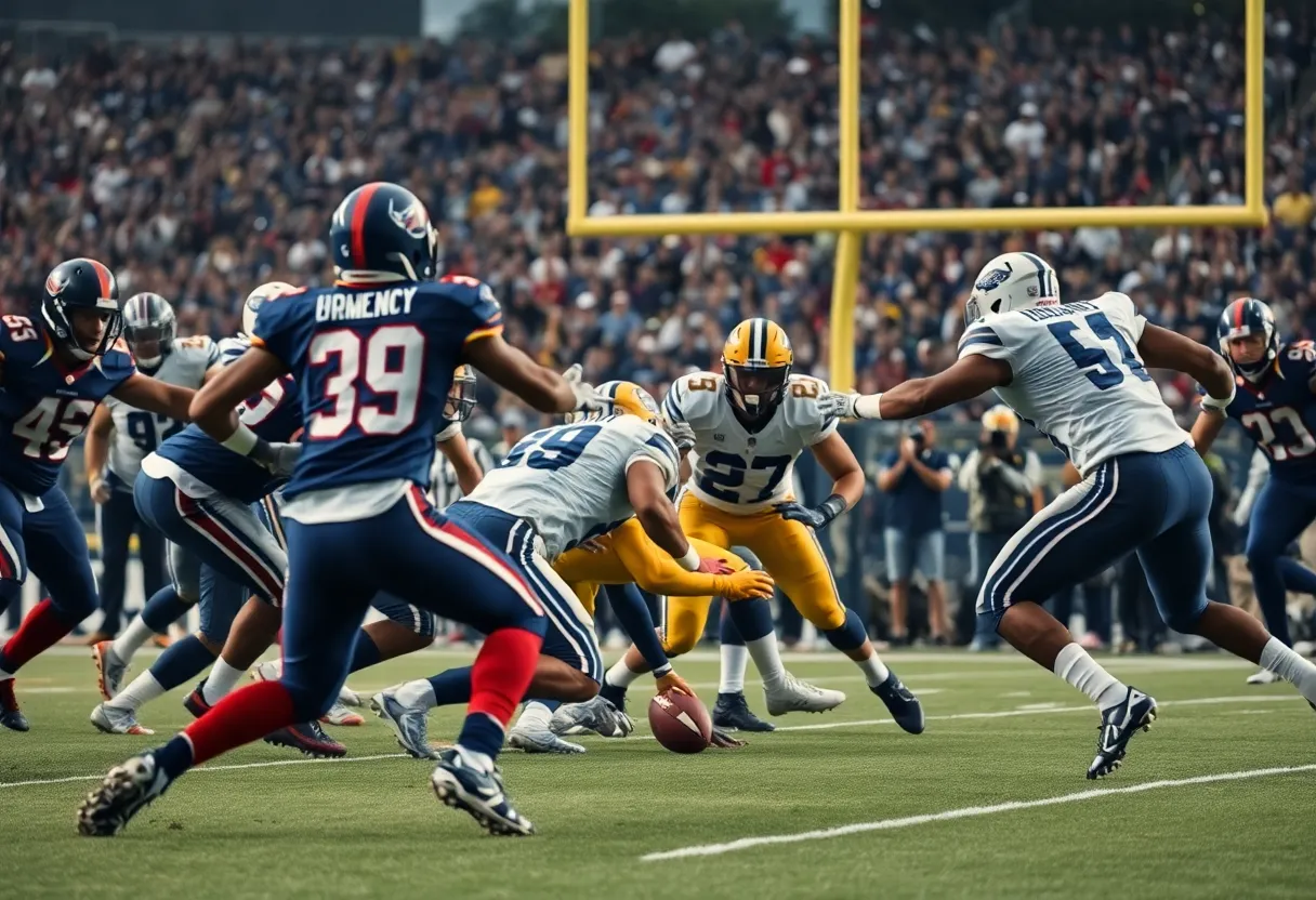 Dallas Cowboys defense in action during a game