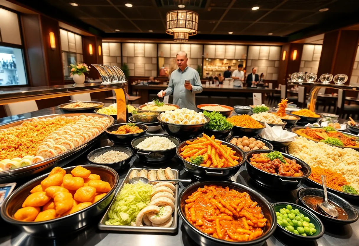 Buffet offerings at Crouching Tiger Hidden Dragon restaurant