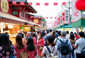 Attendees enjoying Japanese cultural activities at a Dallas event