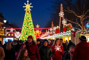 Families celebrating at Christmas events in Dallas-Fort Worth