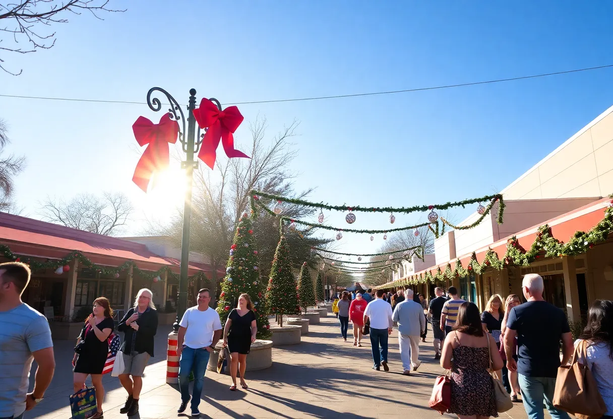 People enjoying warm weather during Christmas in Dallas, TX