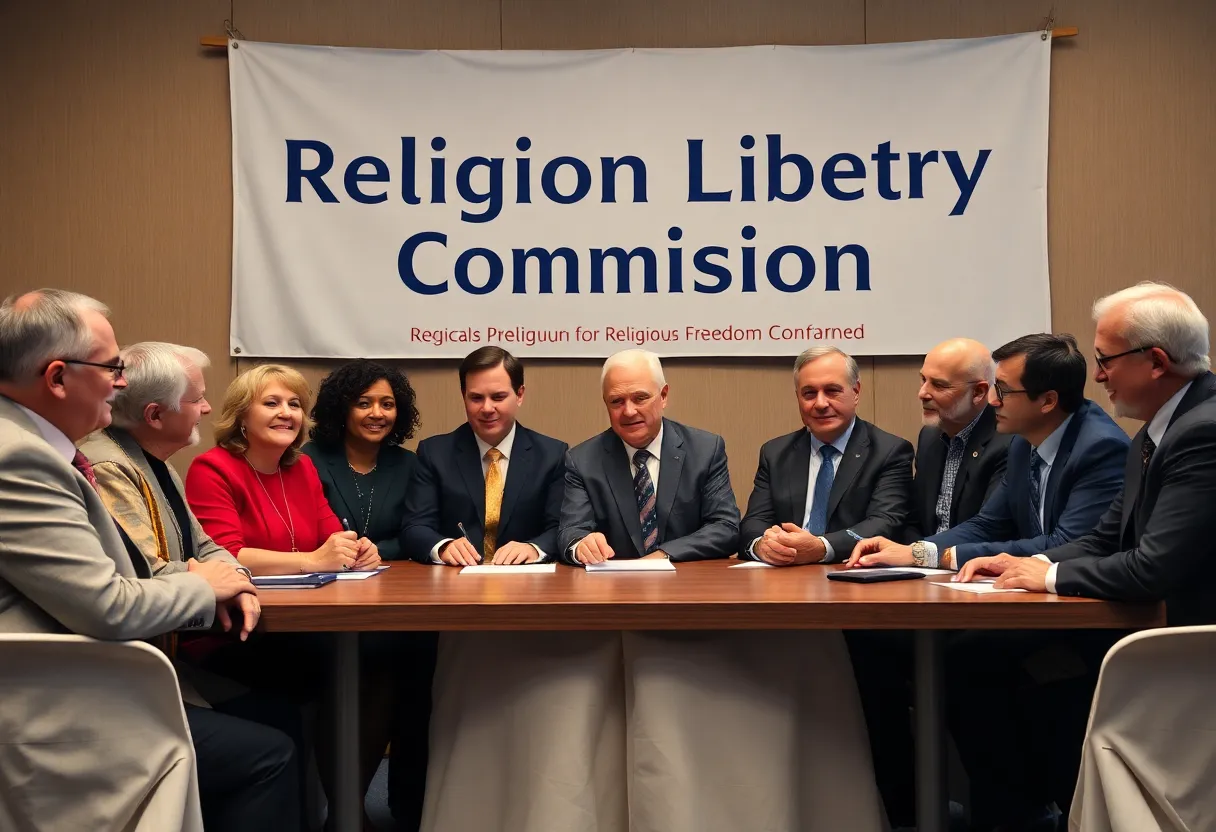 Church leaders advocating for religious liberty at a conference