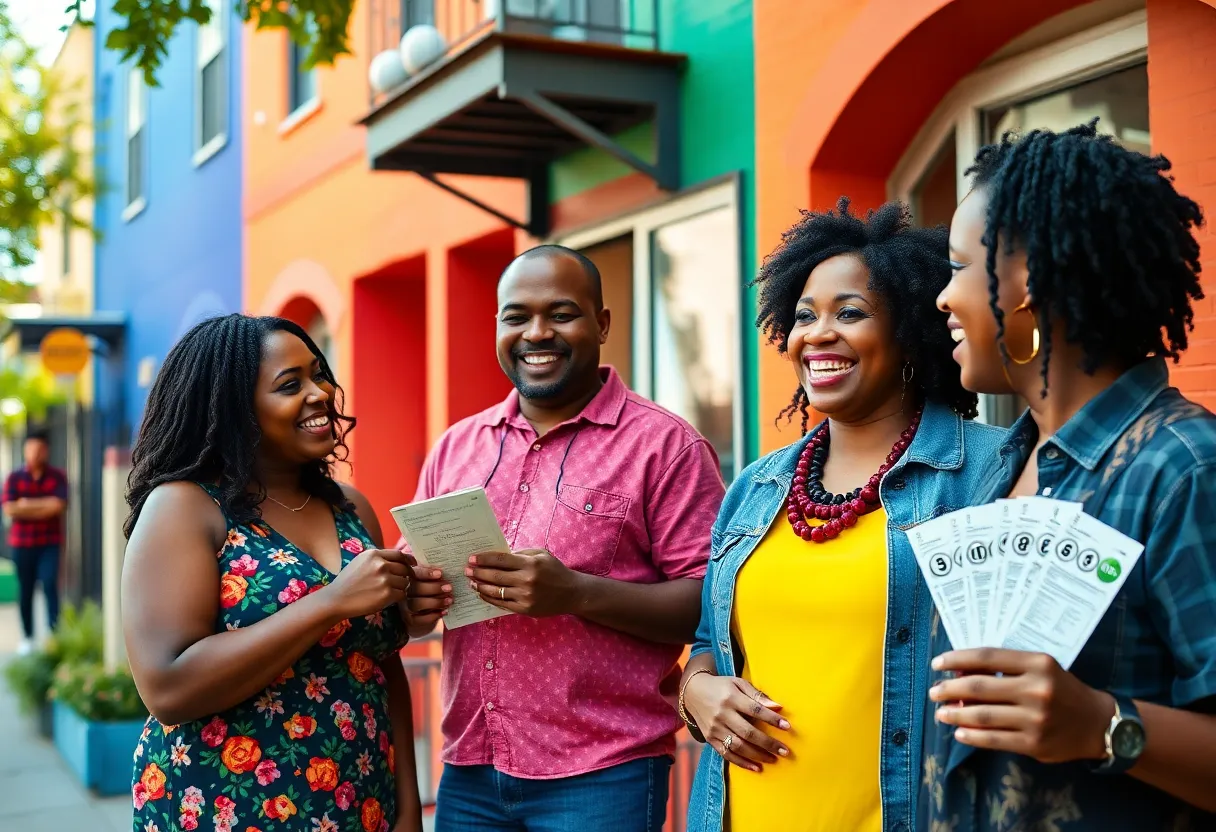 Dallas residents discussing Powerball lottery tickets