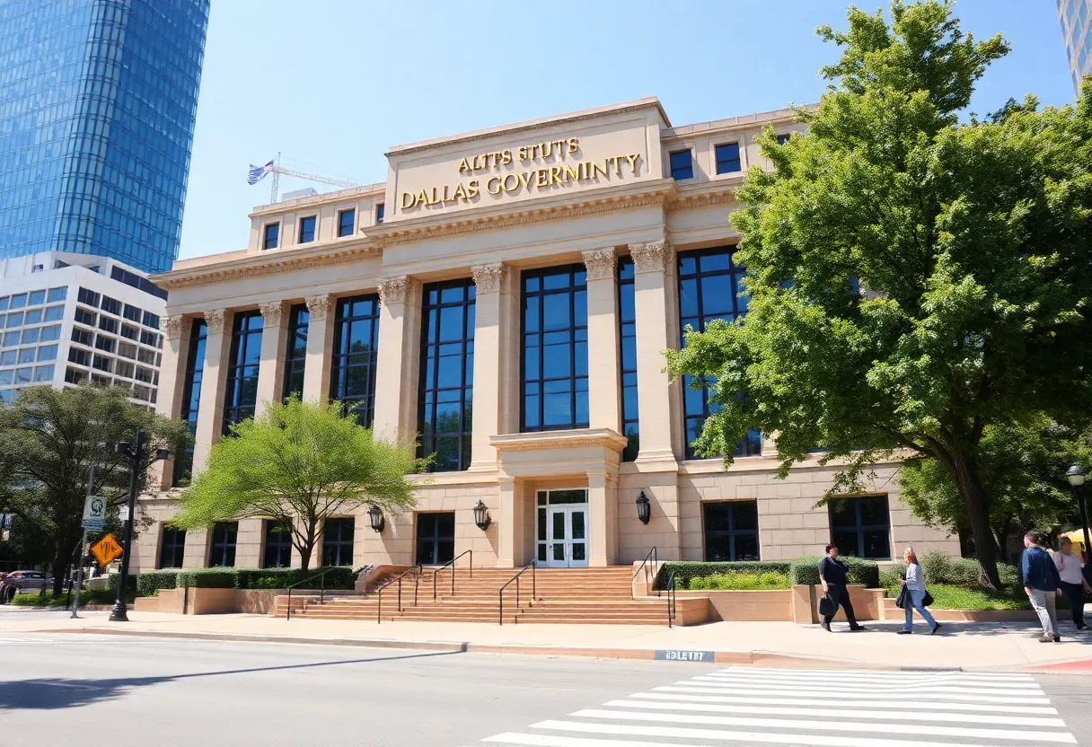 Building of the Dallas County government, symbolizing elections and civic duty.