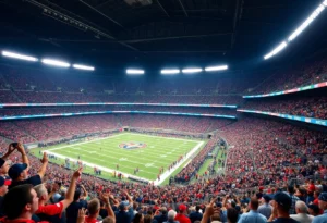 Fans cheering at the Dallas Cowboys Thanksgiving Day game