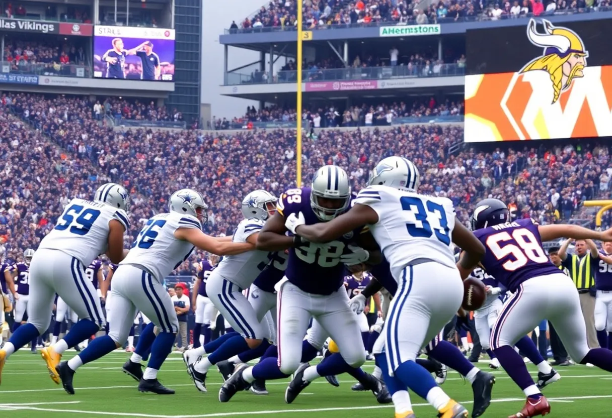 Dallas Cowboys defeated by Minnesota Vikings in NFL match
