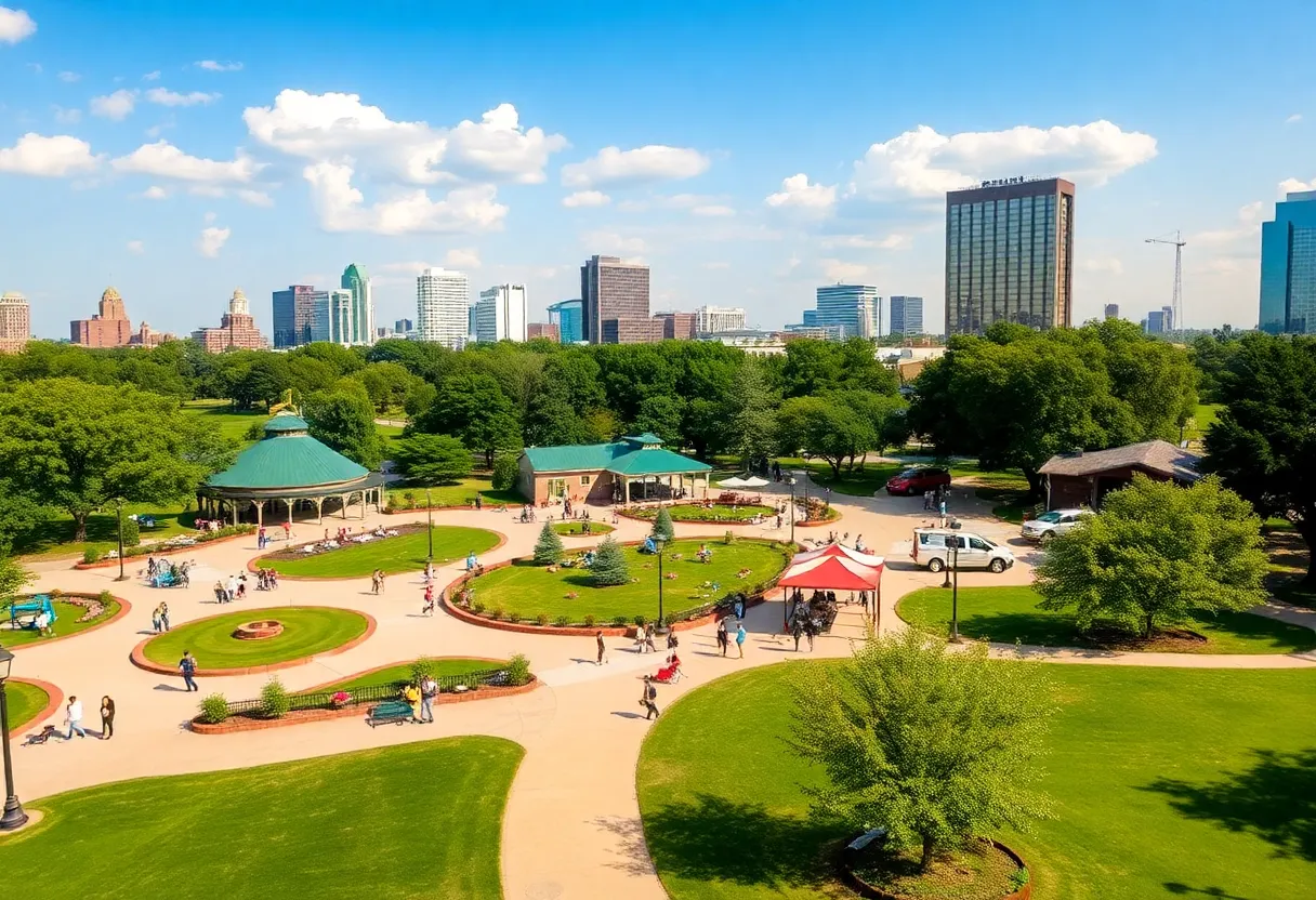 Community spaces in Fair Park, Dallas