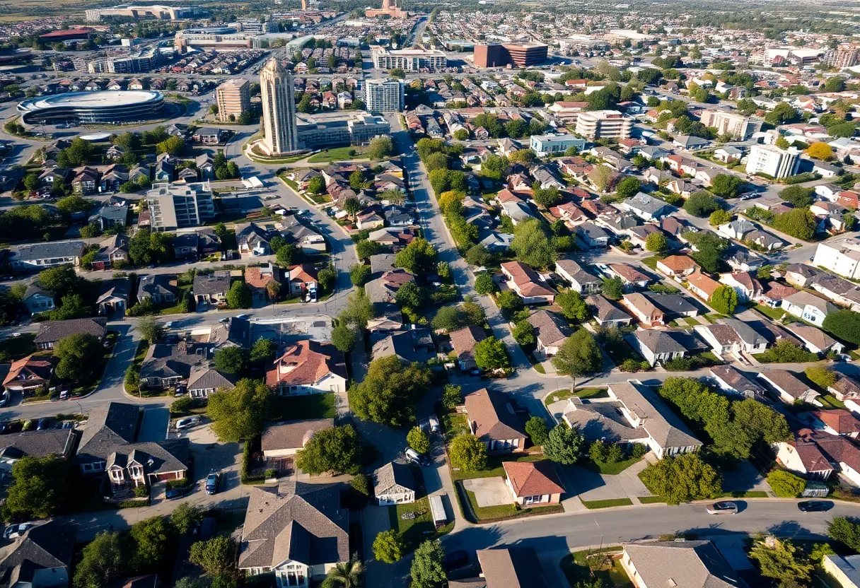 A view of Dallas neighborhoods illustrating housing diversity